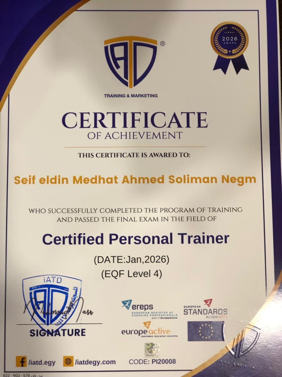 Certificate